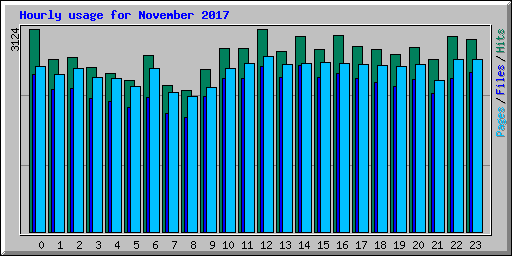 Hourly usage for November 2017